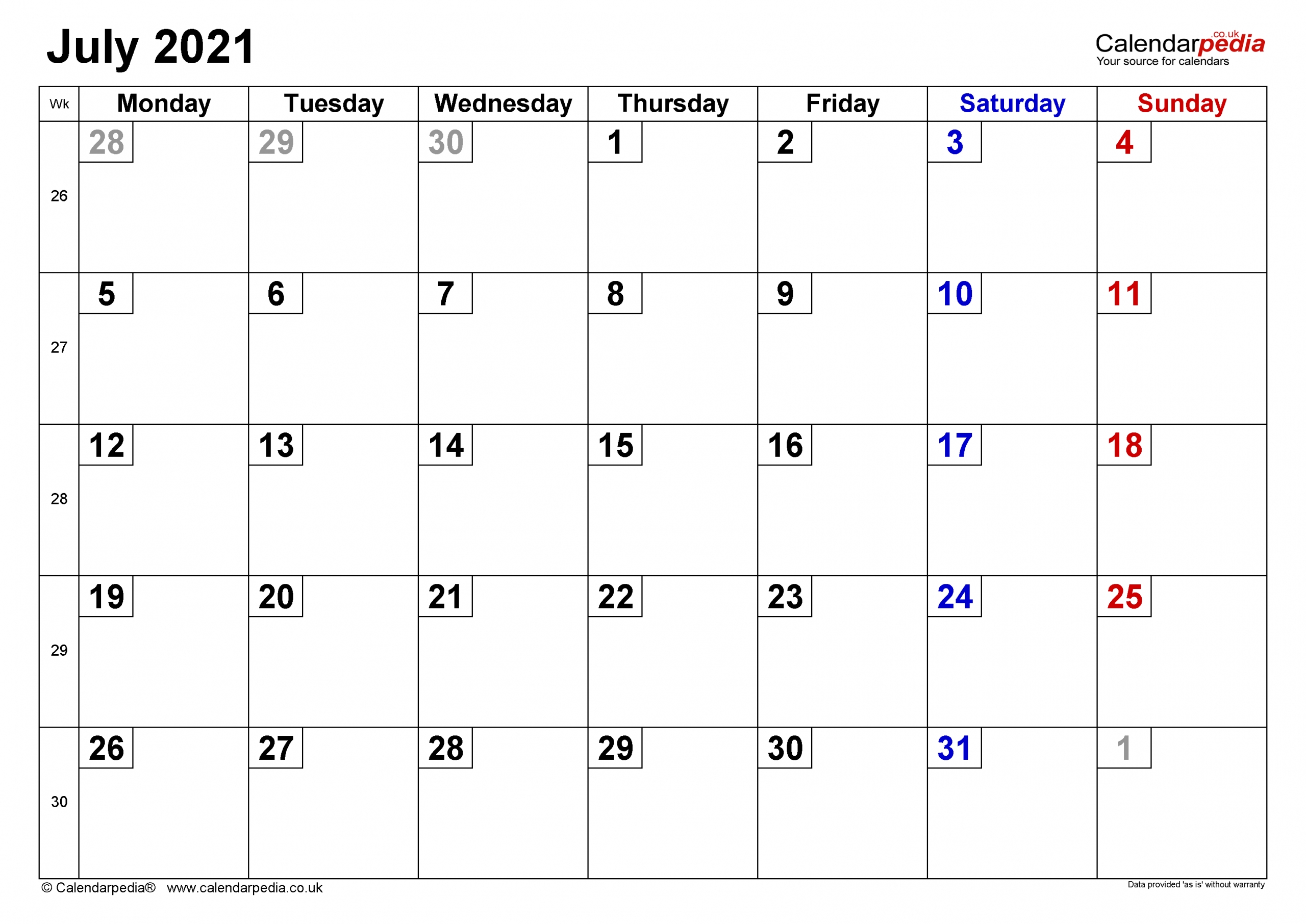 Calendar July 2021 Uk With Excel Word And Pdf Templates - Calendar Template 2020 July 2020 - June 2021 Calendar Template