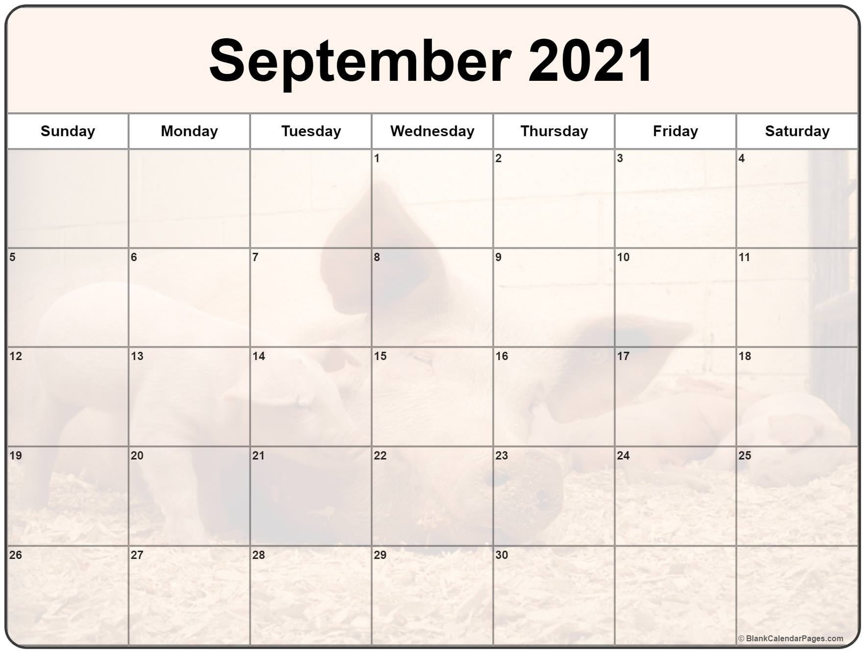 Collection Of September 2021 Photo Calendars With Image Filters. September 2021 Calendar Virgo