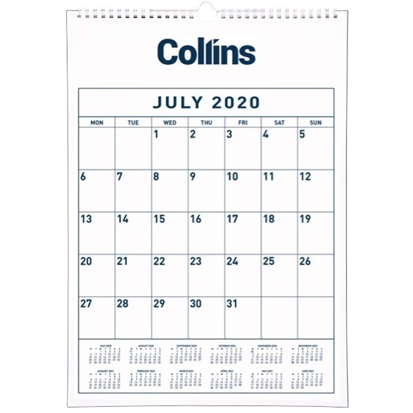 Collins Month View Mid Year Calendar 1 July 2020 To 30 June 2021 | Officemax Nz June 2021 Calendar Nz
