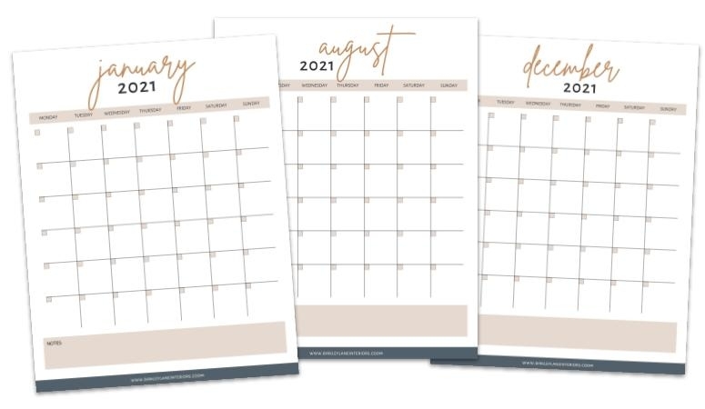 Cute 2021 Free Printable Calendar | Birkley Lane Interiors Fourth Of July 2021 Calendar