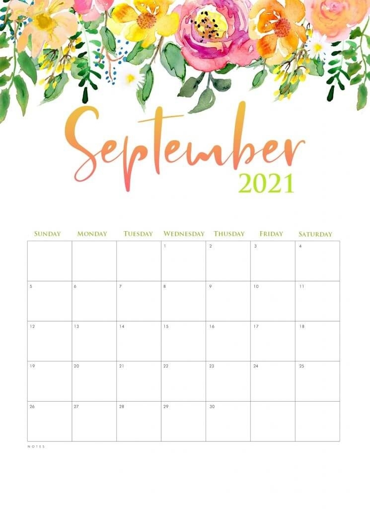 Cute Watercolor 2021 Calendar Cute August 2021 Calendar