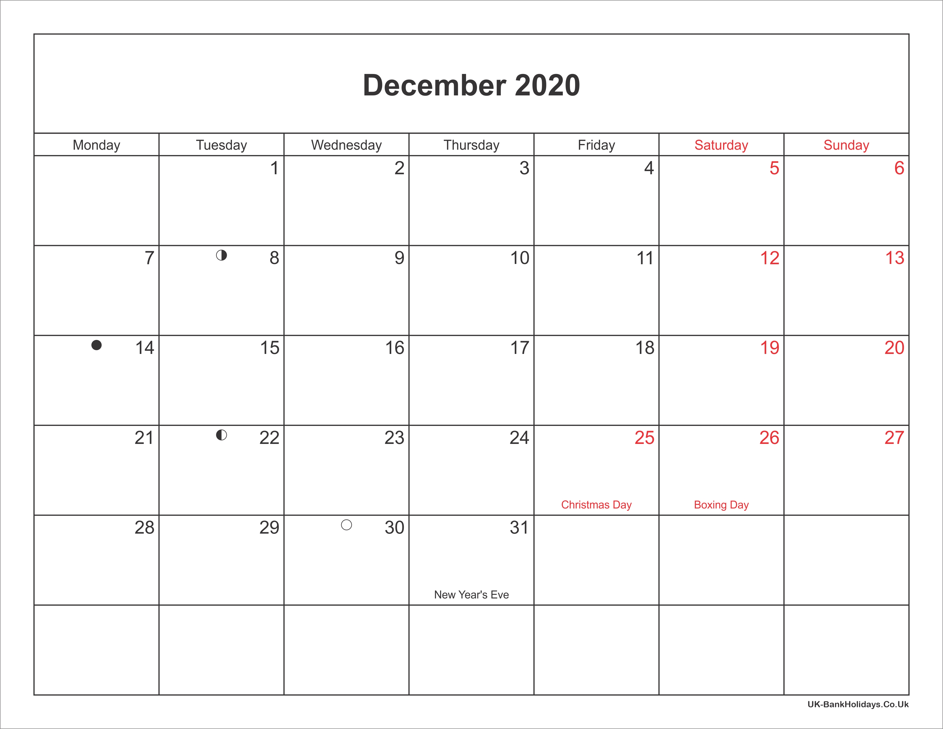 December 2020 Calendar Printable With Bank Holidays Uk November 2021 Calendar Wiki