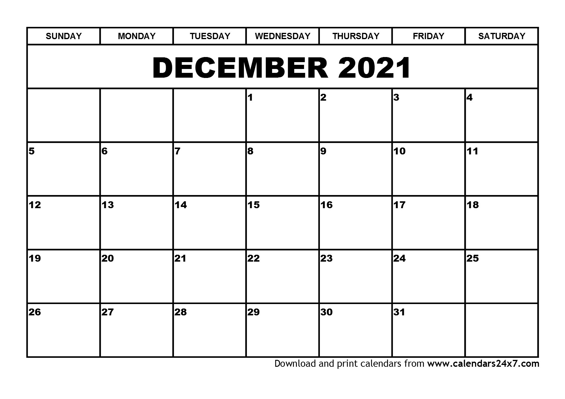 December 2021 Calendar &amp; January 2022 Calendar Www.a-Printable-Calendar.com December 2021