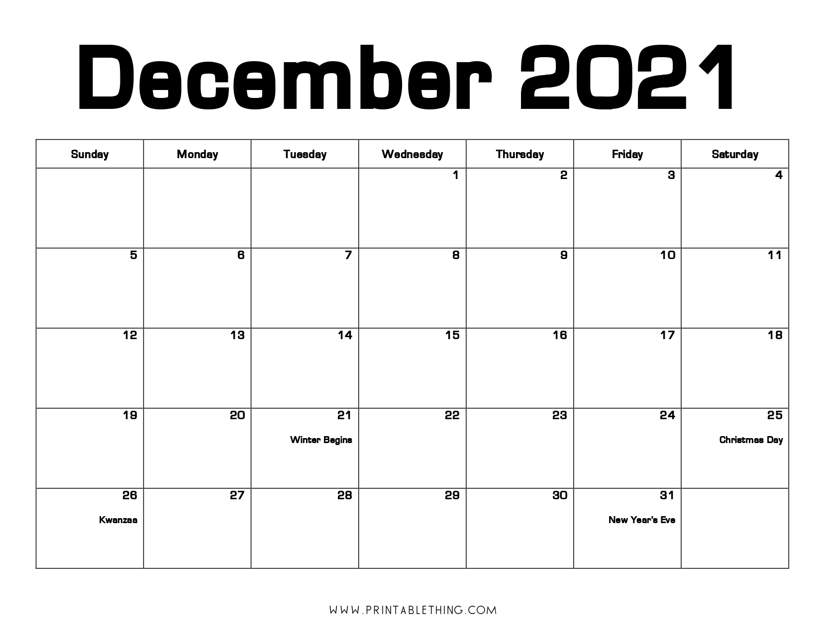 December 2021 Calendar Pdf, December 2021 Calendar Image Print December 2021 Calendar Printable