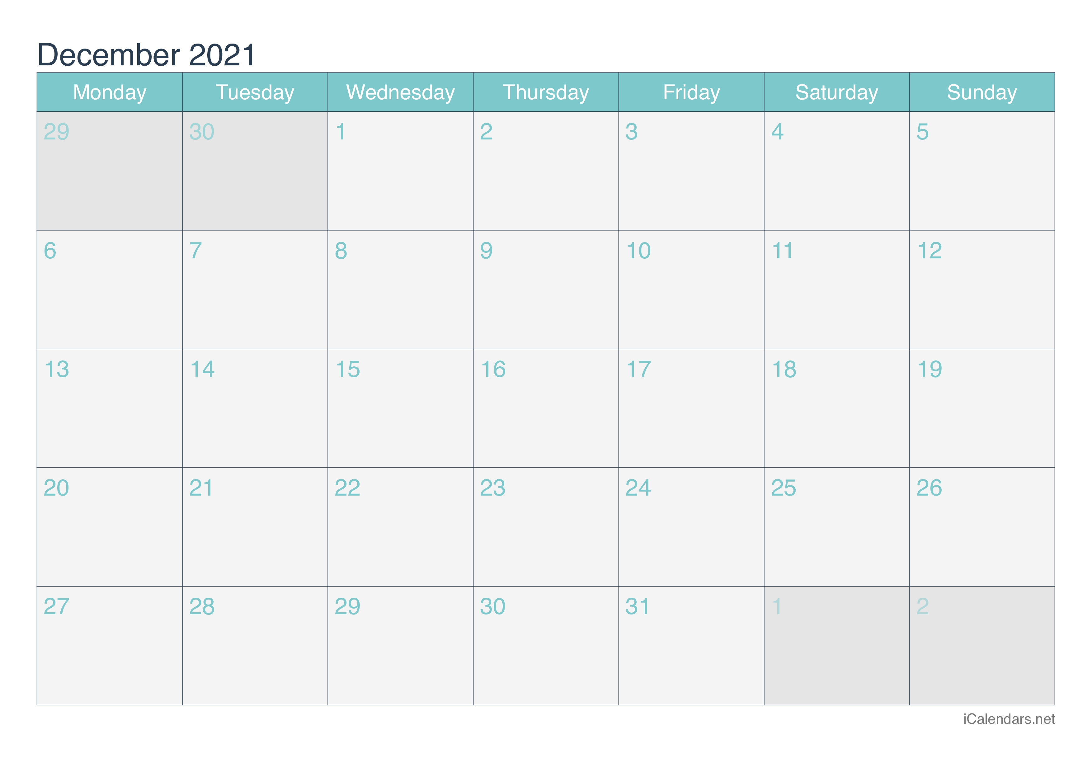 December 2021 Printable Calendar - Icalendars December 2021 Calendar Virus