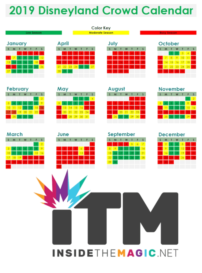Disney Crowd Calendar December 2021 Printable Blank Calendar Template