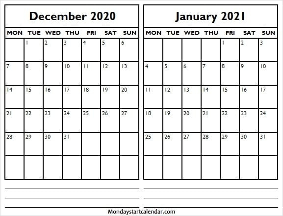Download Calendar January 2021 / 7 Cute And Stylish Free Printable January 2021 Calendar All December 2020 January 2021 Calendar Word