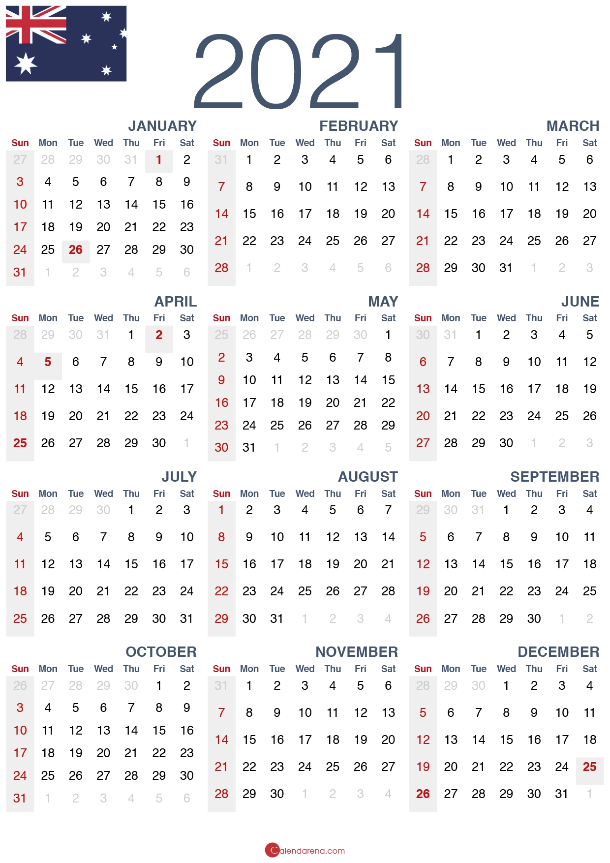 Download Free 2021 Calendar Australia ?? Show Me A Calendar Of August 2021