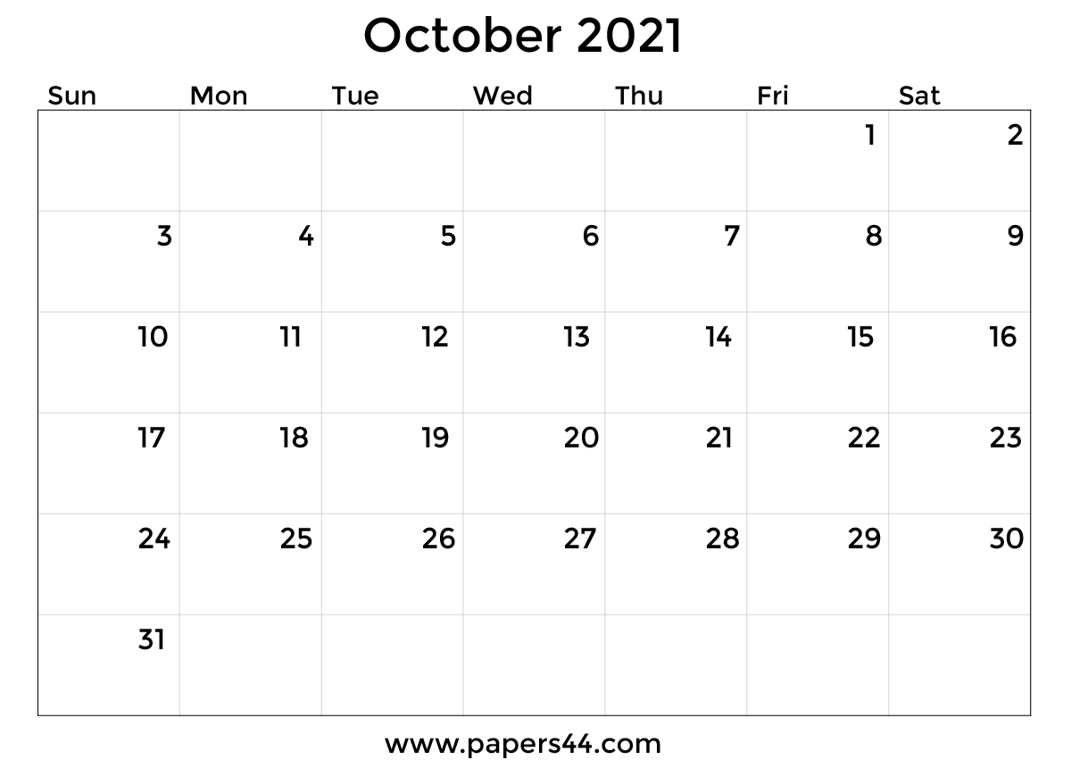 Download October 2021 Calendars 2021 Calendar Of October