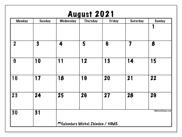 Editable Calendar October 2021 Sunday Through Saturday | Calendar Printables Free Blank August 2021 Editable Calendar