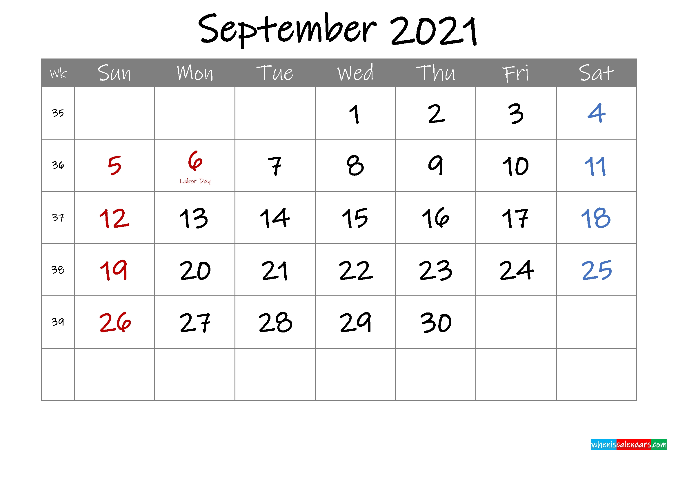 Editable September 2021 Calendar With Holidays Template - Calendar Template 2021 Calendar Events September 2021