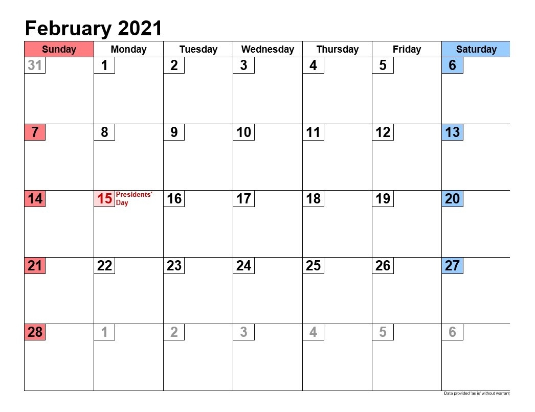 February 2021 Calendar In Landscape | Allcalendar August 2021 Calendar Philippines