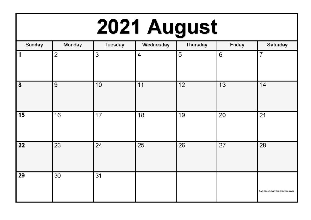 Free August 2021 Printable Calendar - Monthly Templates Calendar Ortodox August 2021 Patriarhie