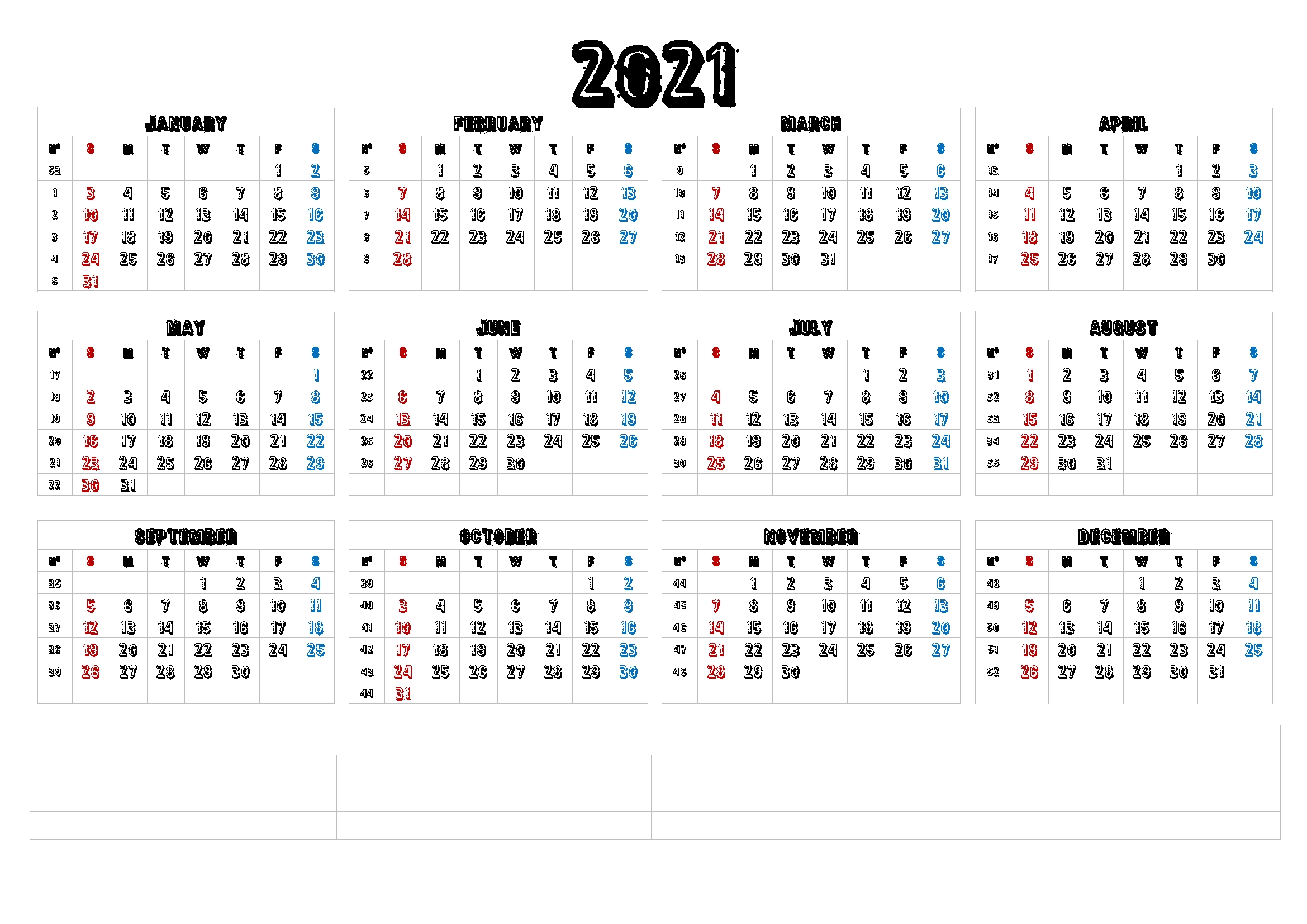 Free Blank Monthly 2021 Printable Calendar Template 2021 August Calendar Festival