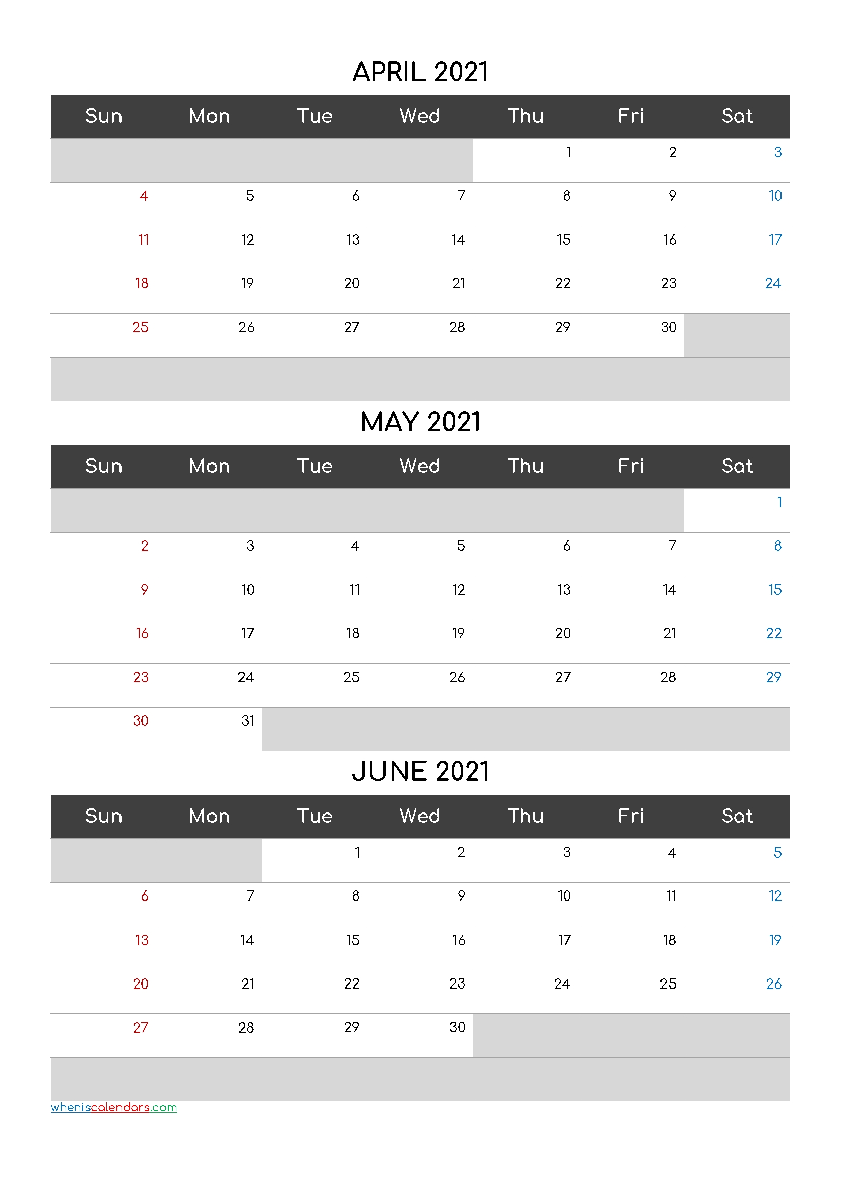 Free Calendar July August September 2021 [Q1-Q2-Q3-Q4] May June July August September 2021 Calendar