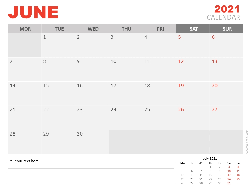Free Calendars For Google Slides &amp; Powerpoint - Presentationgo What Will Happen In June 2021