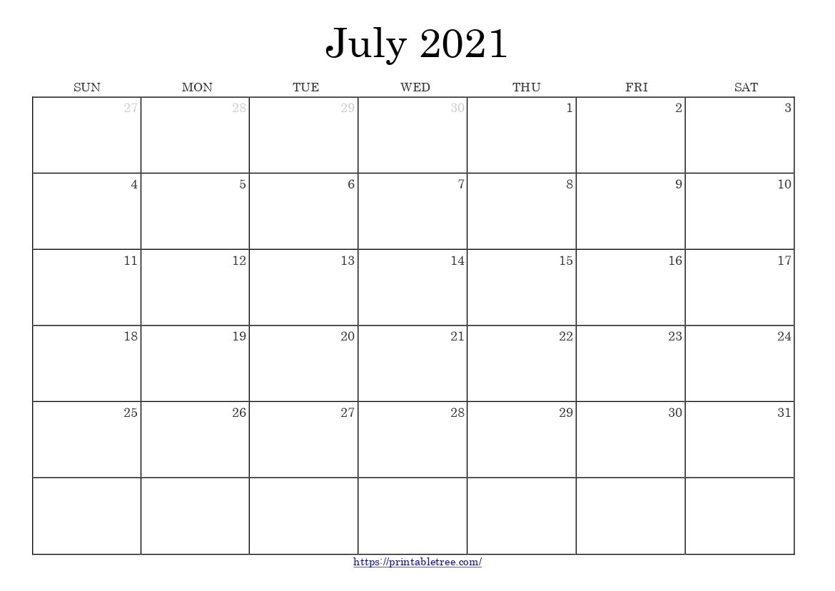 Free Download July 2021 Printable Calendar Templates Pdf Online Calendar July 2021