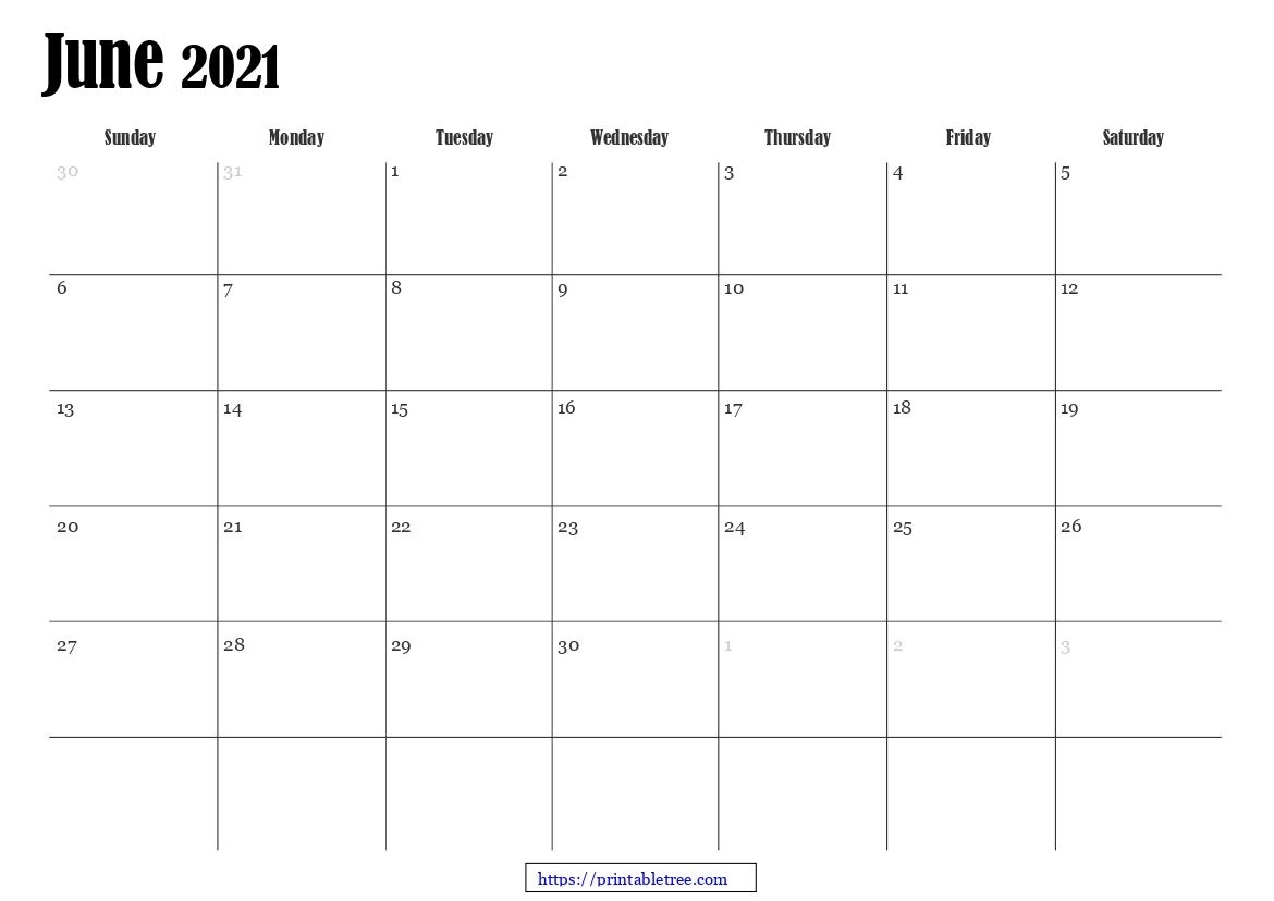 Free Download June 2021 Printable Calendar Templates Pdf June 2021 Calendar Pdf Download