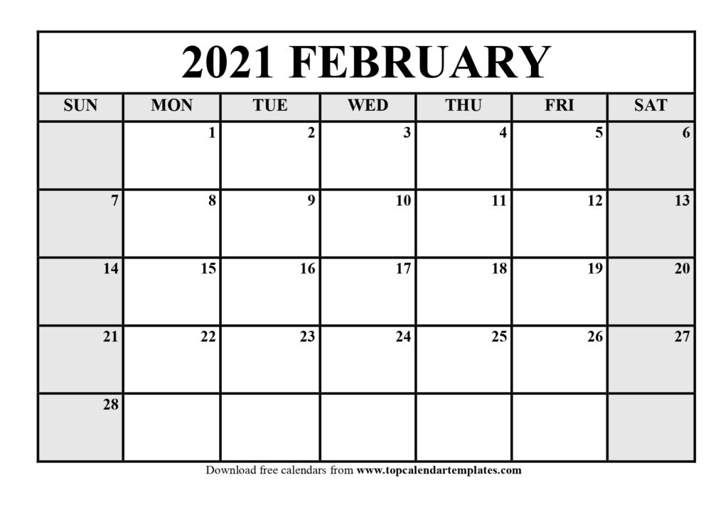 Free February 2021 Calendar Printable (Pdf, Word) February To June 2021 Calendar