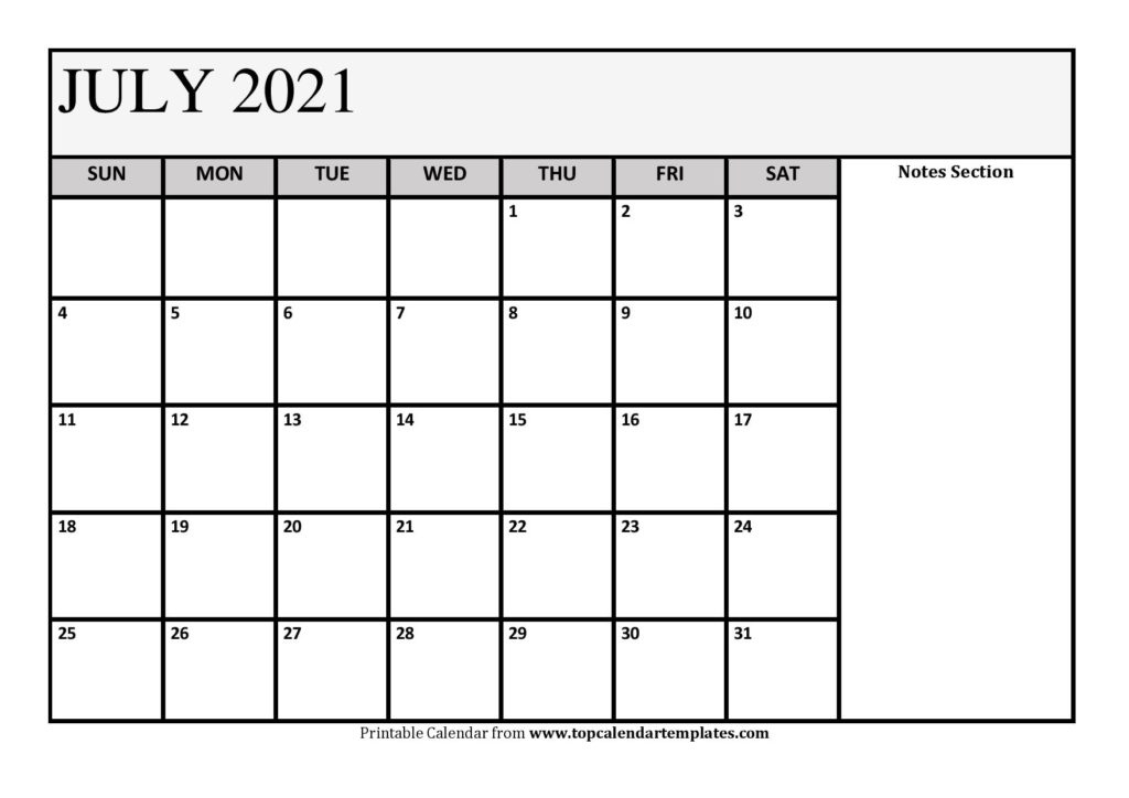 Free July 2021 Calendar Printable (Pdf, Word) Templates July 2021 Calendar Pdf Download