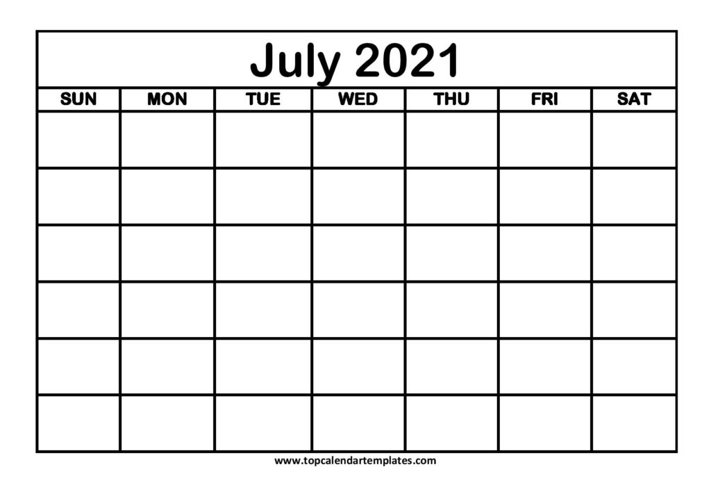 Free July 2021 Calendar Printable (Pdf, Word) Templates July 2021 Calendar Word