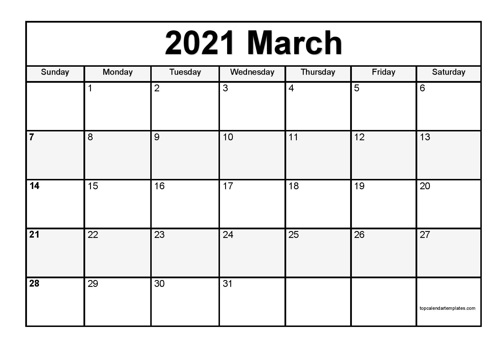 Free March 2021 Printable Calendar In Editable Format August 2021 Editable Calendar