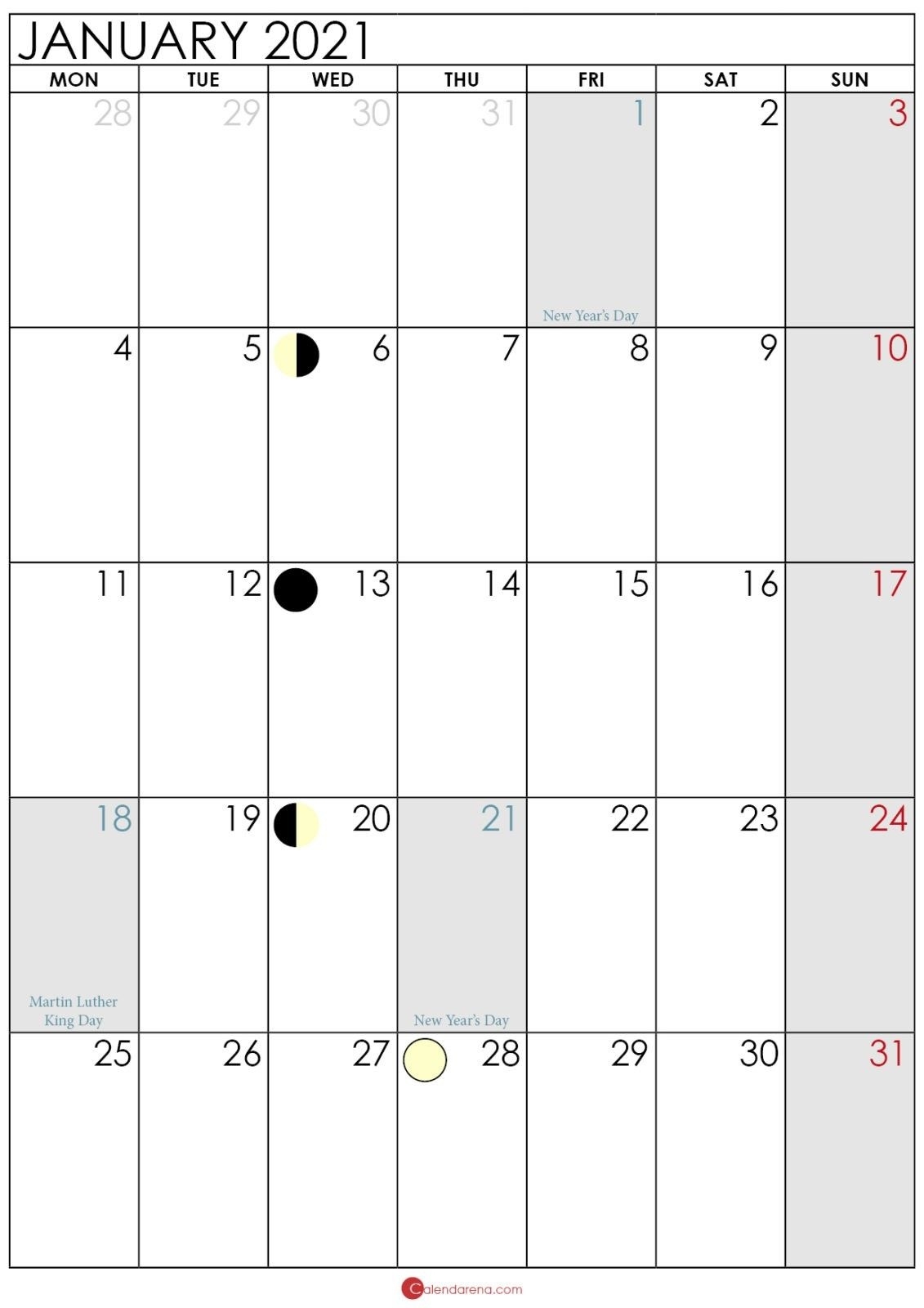 Free Printable 2021 Calendar With Moon Phases | Free 2021 Printable Calendars Moon Calendar September 2021