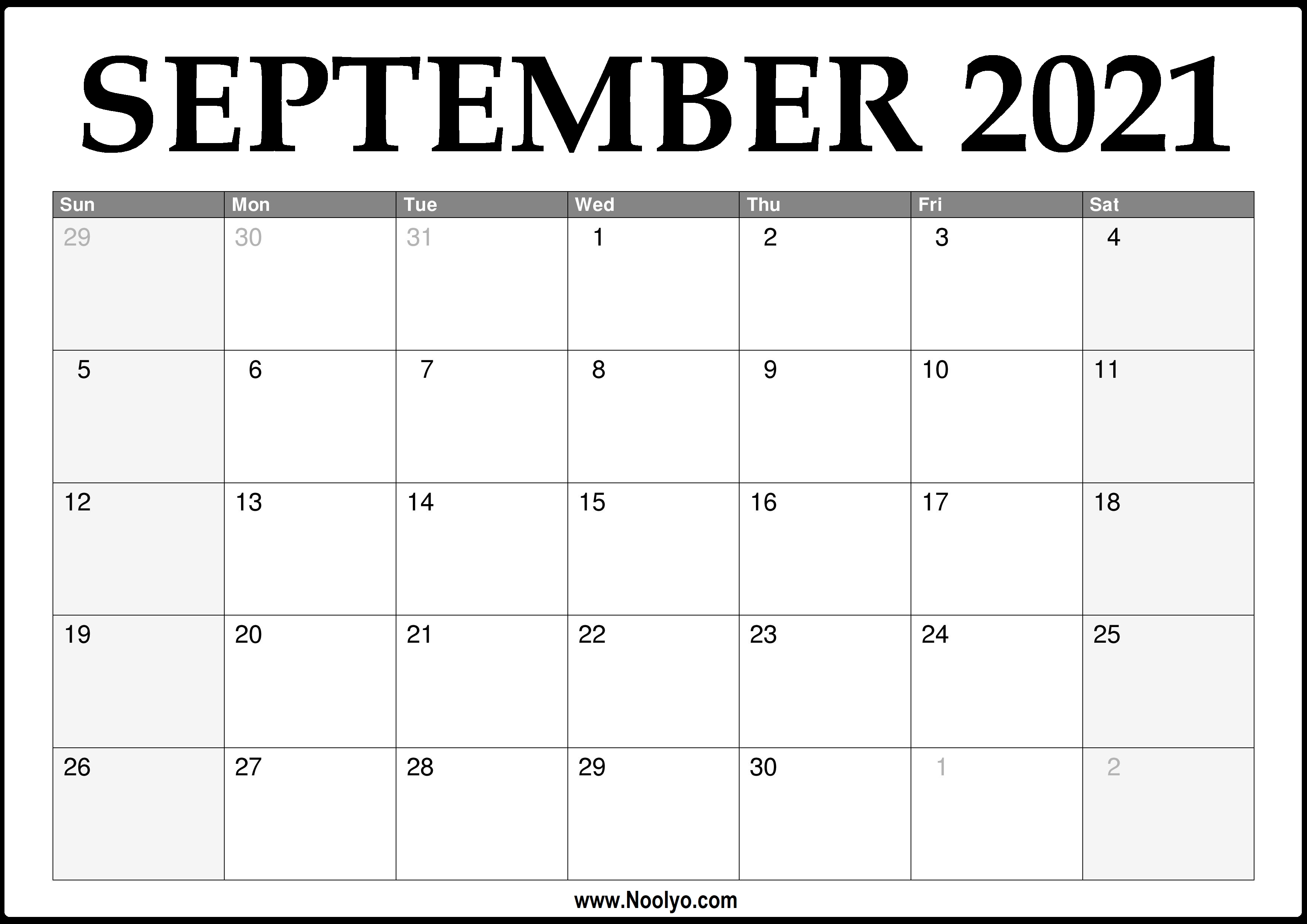 Free Printable 2021 Monthly Calendar 2021 September | 2022 Calendar September 2021 Calendar Virgo