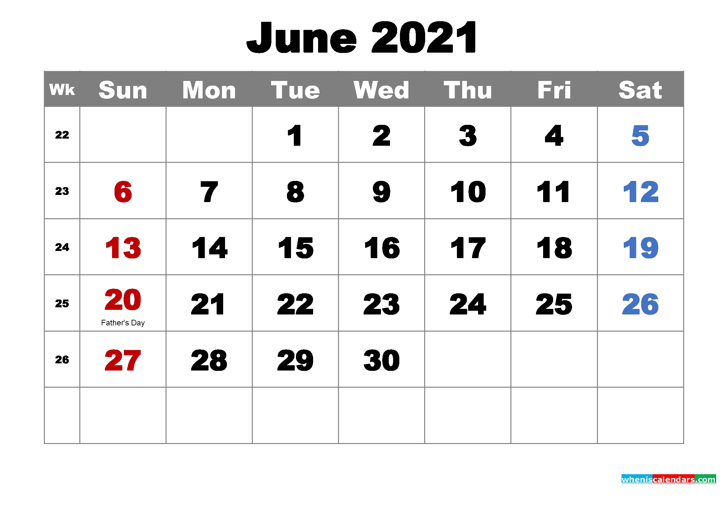 Free Printable June 2021 Calendar With Holidays As Word, Pdf - Free Printable 2020 Monthly June 2021 Calendar Panchang