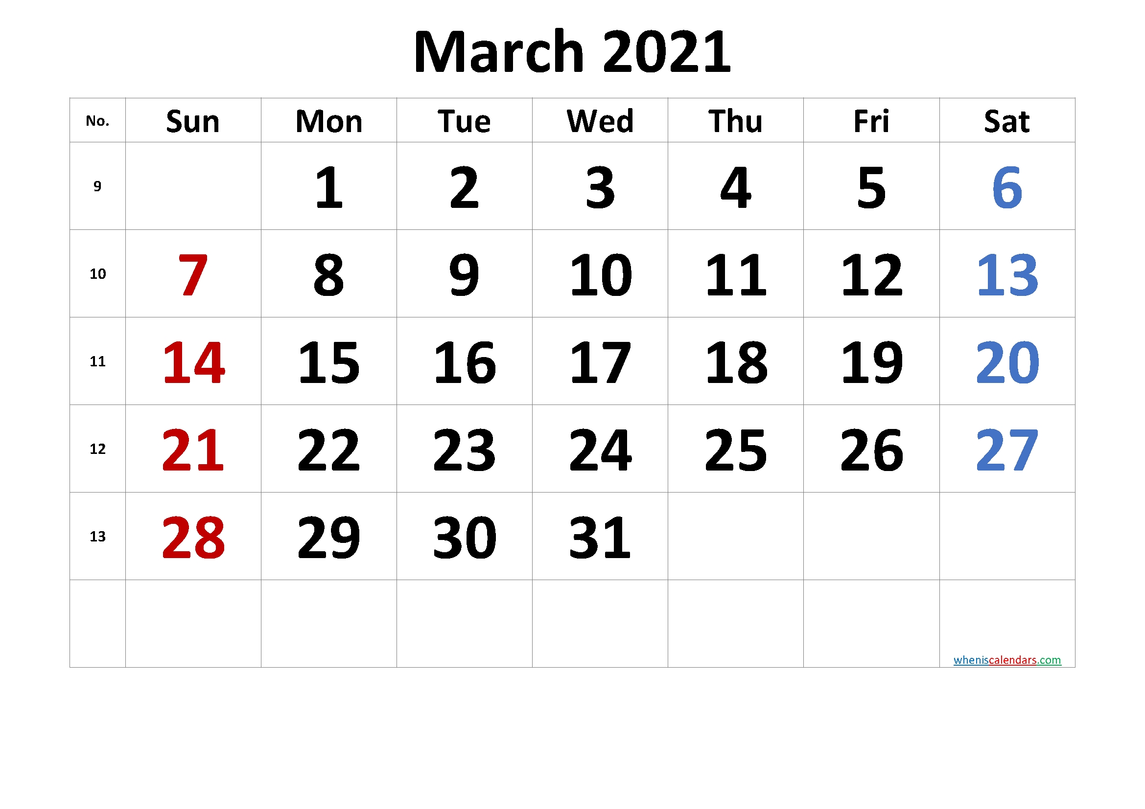 Free Printable March 2021 Calendar (Premium) March To June 2021 Calendar