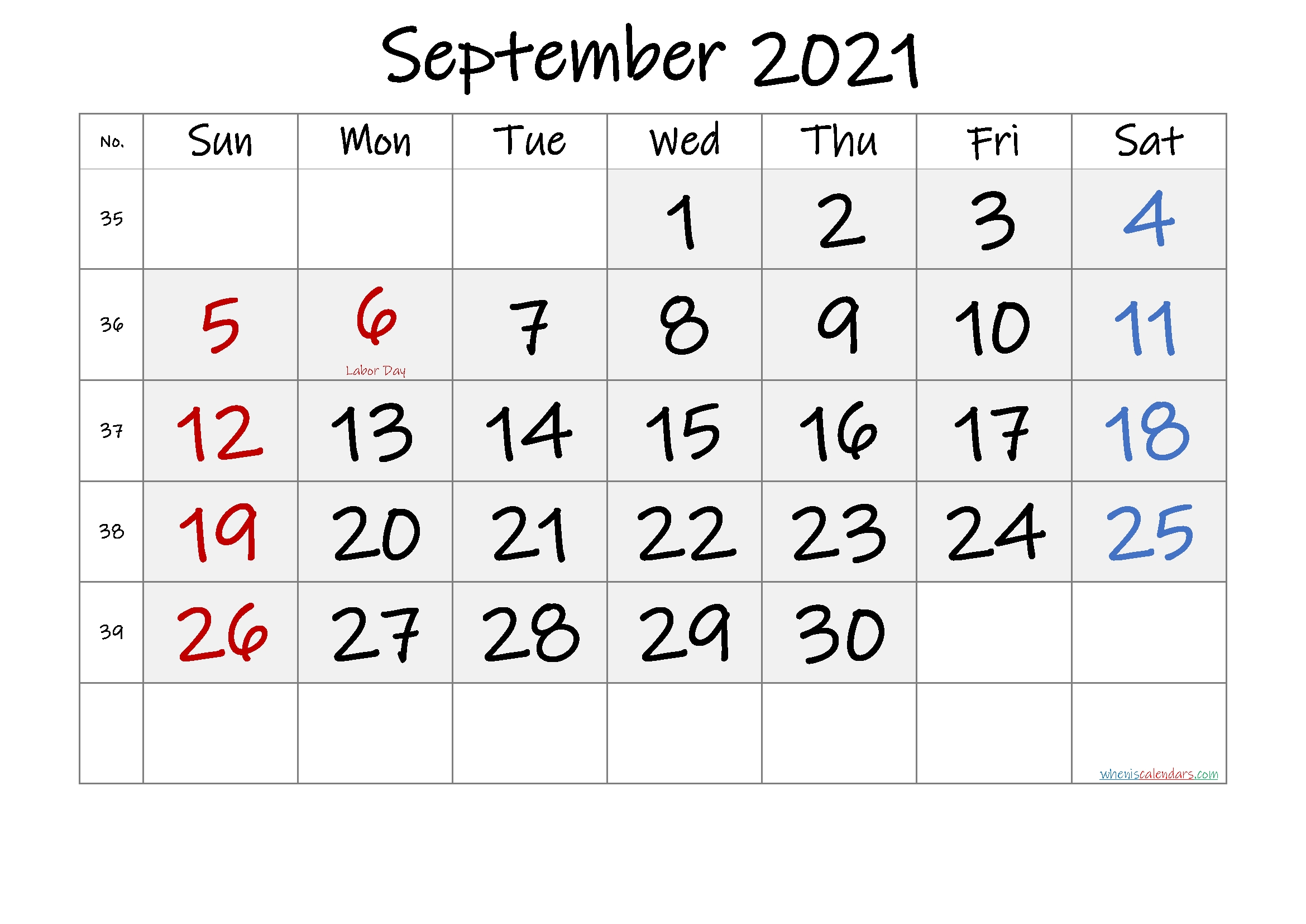 Free Printable September 2021 Calendar With Holidays September 2020-December 2021 Calendar