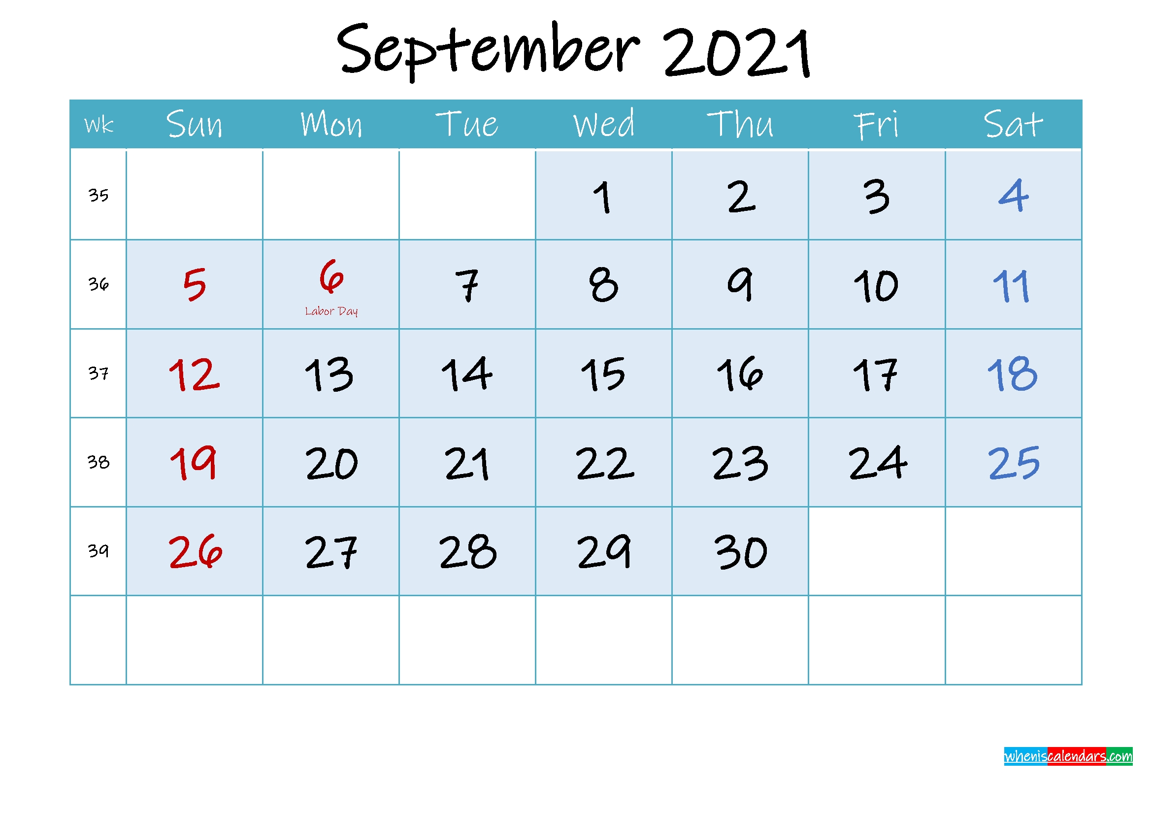 Free Printable September 2021 Calendar With Holidays September 2020 To March 2021 Calendar