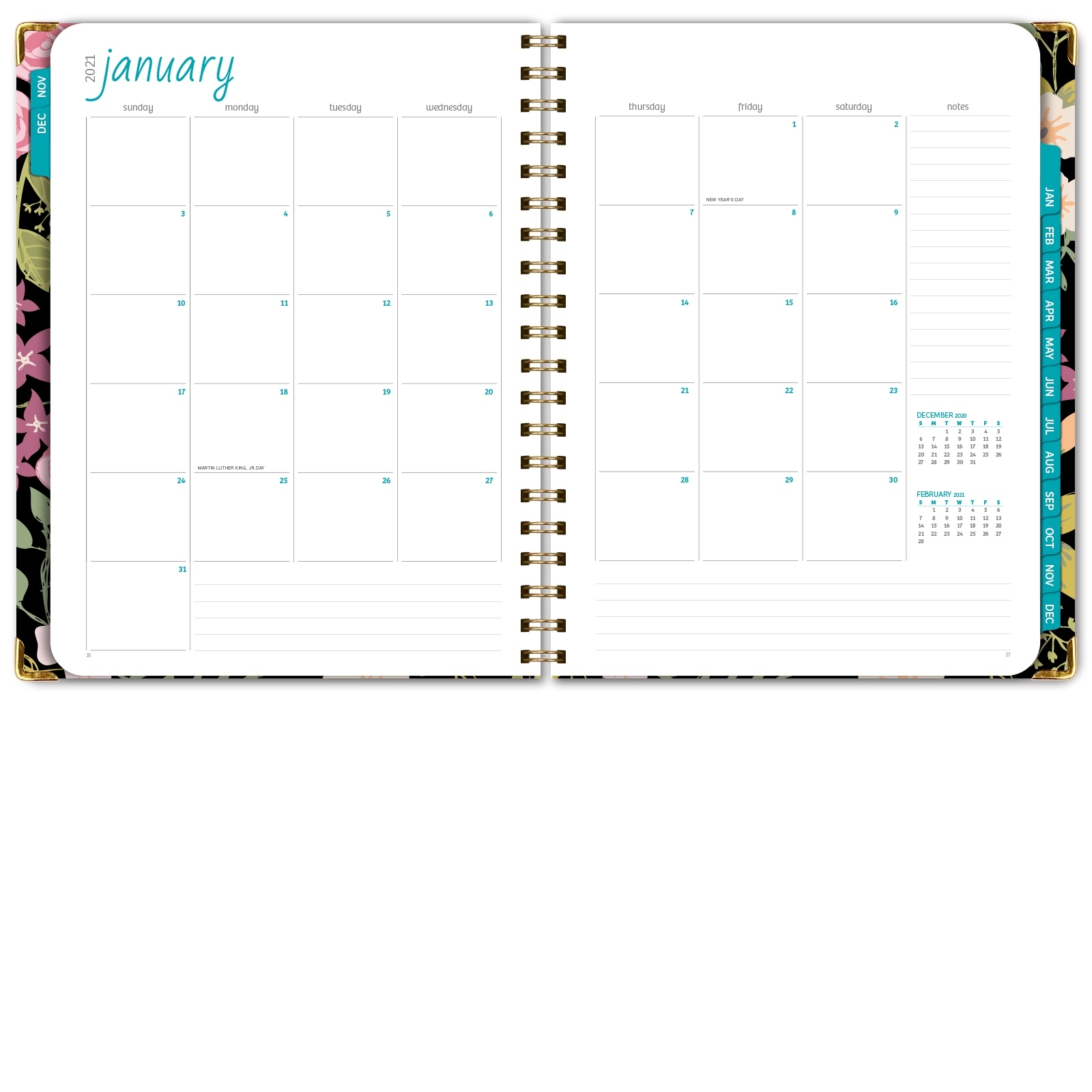 Hardcover 2021 Planner - (Nov 2020 - Dec 2021) Daily Weekly Monthly Planner | Ebay Daily Calendar December 2021