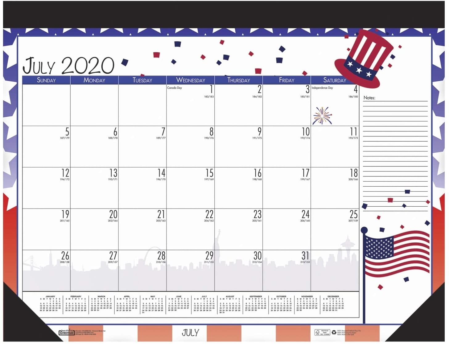 House Of Doolittle 2020-2021 Monthly Seasonal Desk Pad Calendar, Academic, 22 X | Ebay July 2020-June 2021 Desk Calendar