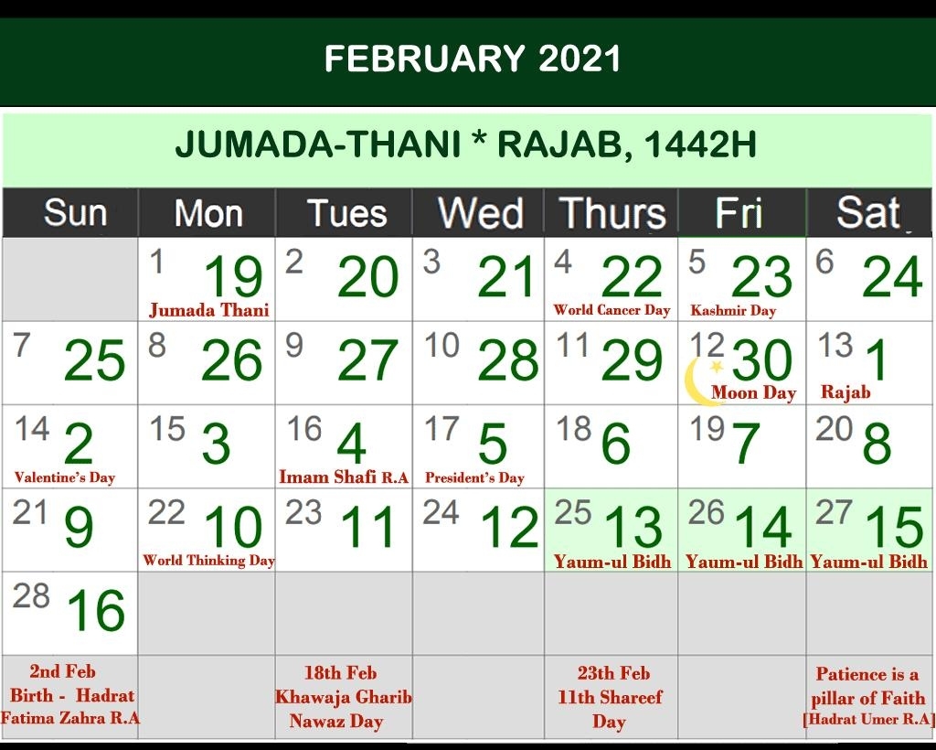 islamic calendar 2021 usa