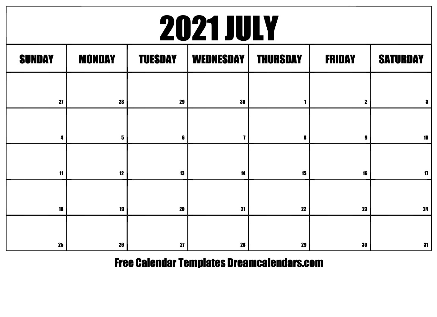July 2021 Calendar | Free Blank Printable Templates Printable July To December 2021 Calendar