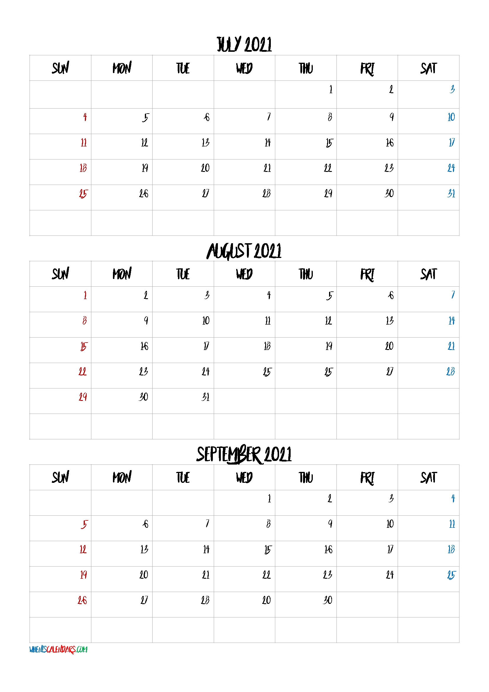 July August September 2021 Calendar Pdf-Template Code.bnb4 July To September 2021 Calendar