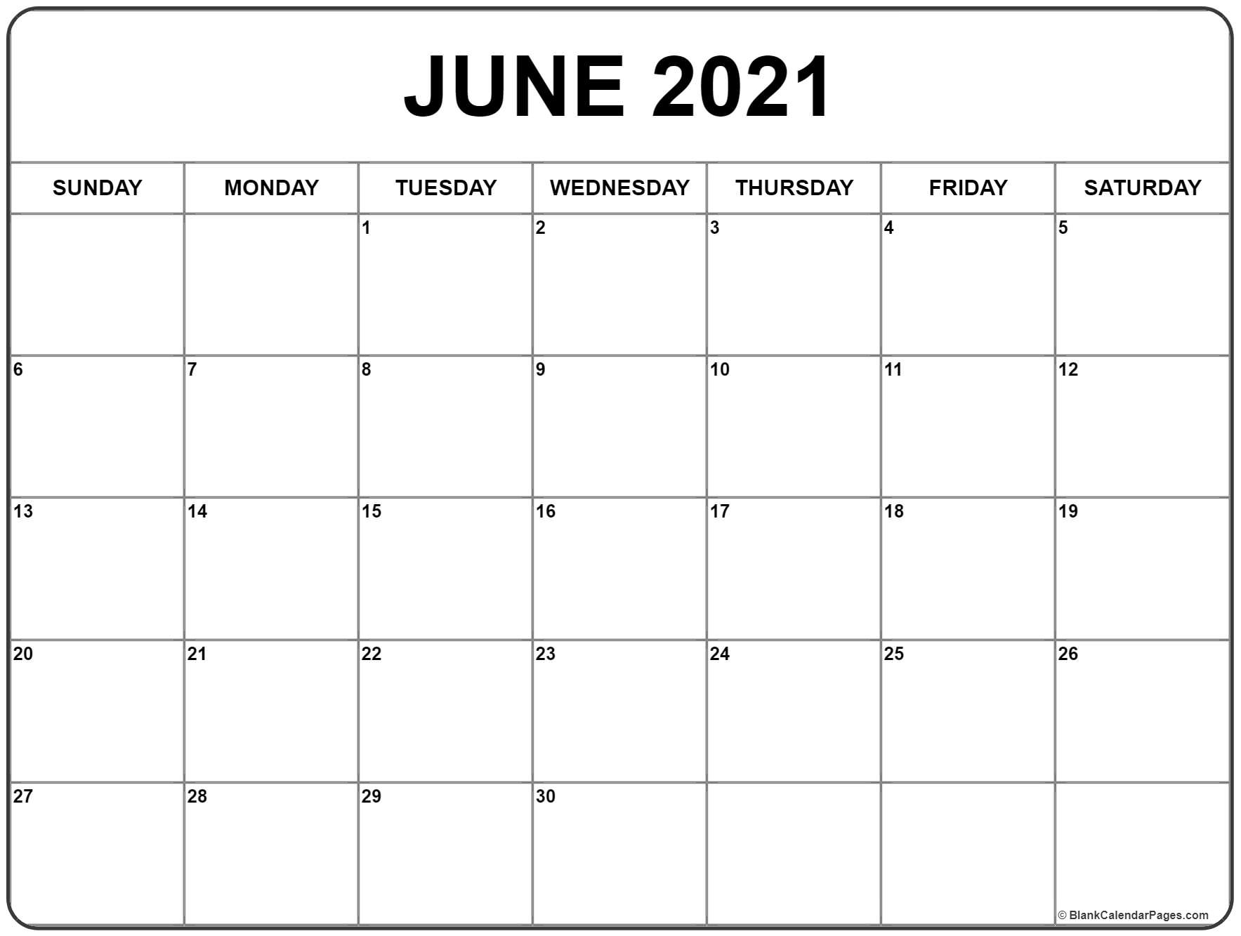 June 2021 Calendar | 51+ Calendar Templates Of 2021 Calendars June 2021 Calendar Kuda