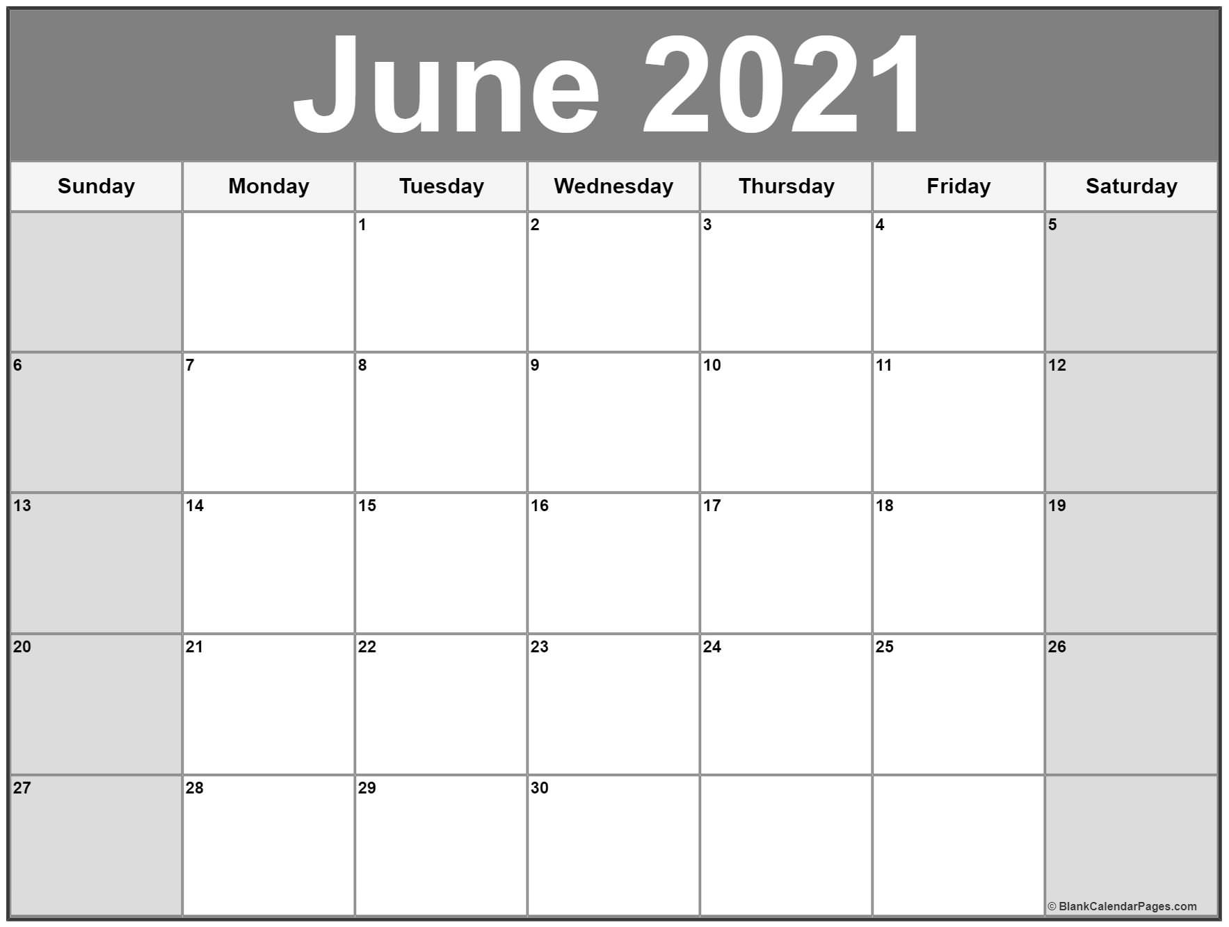 June 2021 Calendar | Free Printable Calendar January - June 2021 Calendar