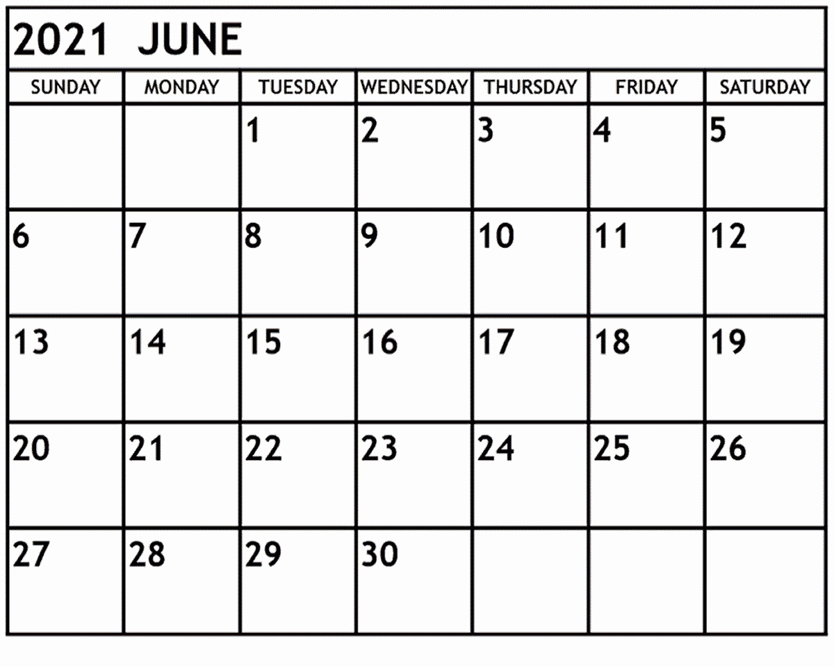 June 2021 Calendar Free Word Template | By Calendarness | Medium June 2021 Calendar Days