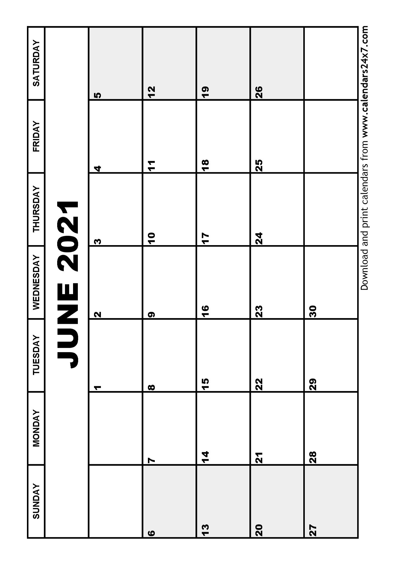 June 2021 Calendar &amp; July 2021 Calendar Blank Calendar July 2020 To June 2021