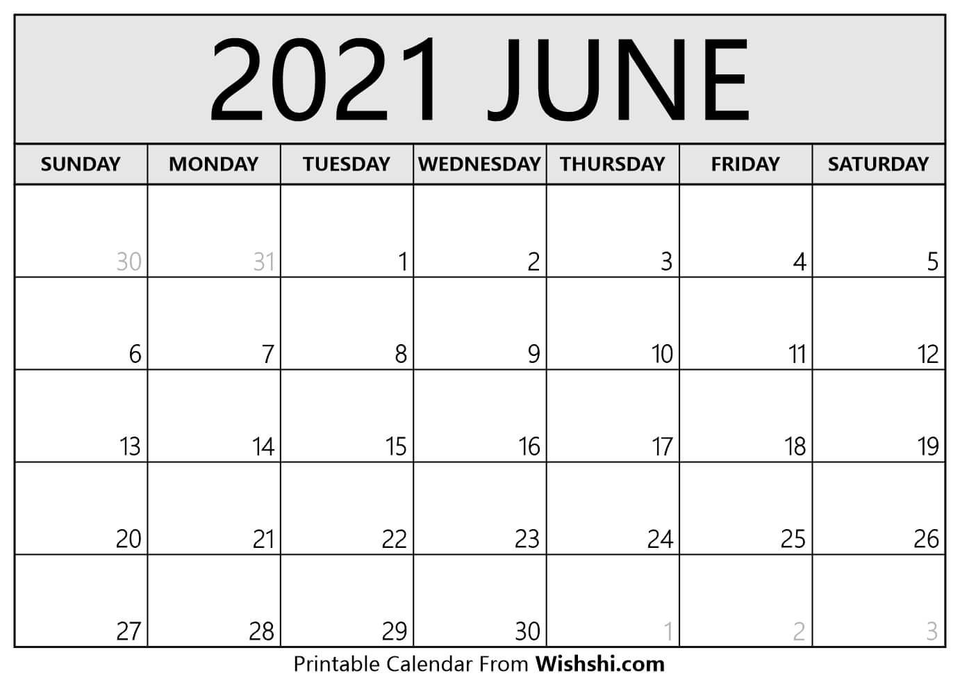 June 2021 Calendar Printable - Free Printable Calendars June 2021 Calendar Printable June Calendar Of 2021