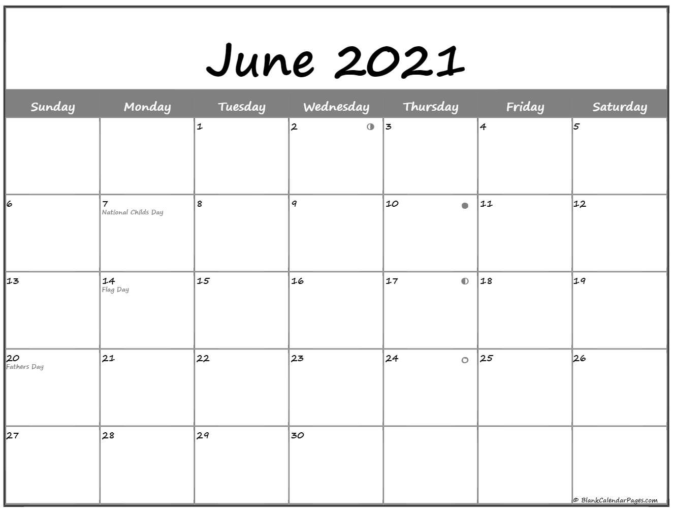 June 2021 Lunar Calendar | Moon Phase Calendar Lunar Calendar August 2021