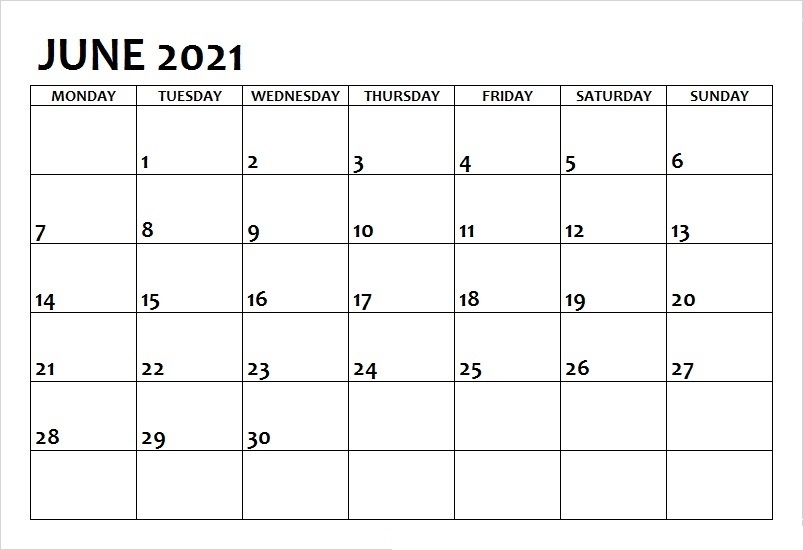 June 2021 Printable Calendar All Formates - Printable Calendar June 2021 Calendar Kuda