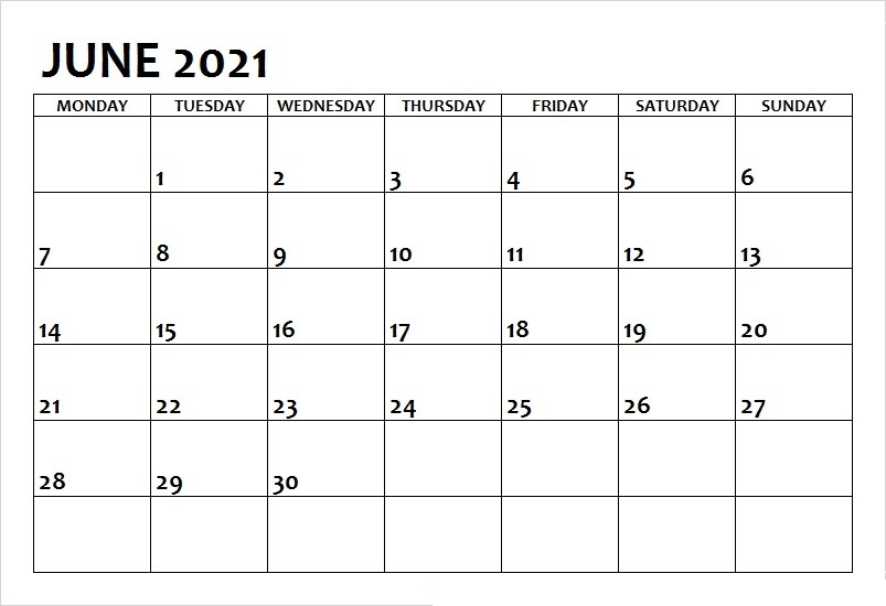 June 2021 Printable Calendar All Formates - Printable Calendar June Kohinoor Calendar 2021
