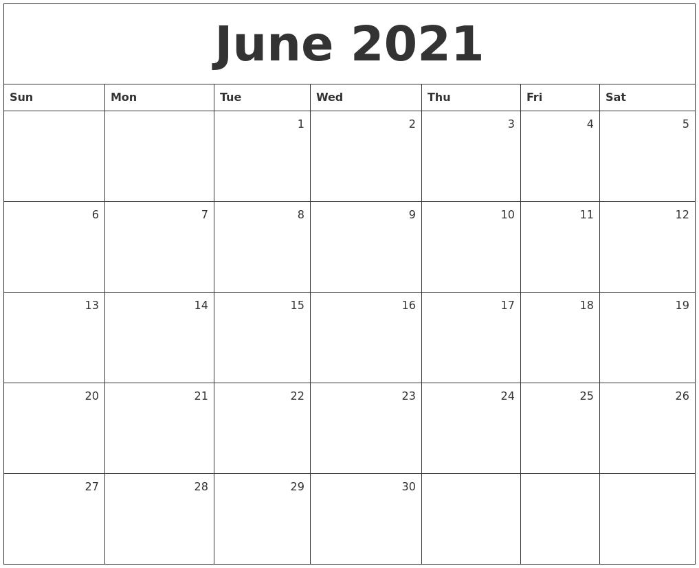 March 2021 Calendar Template June 2021 Calendar Monday Start