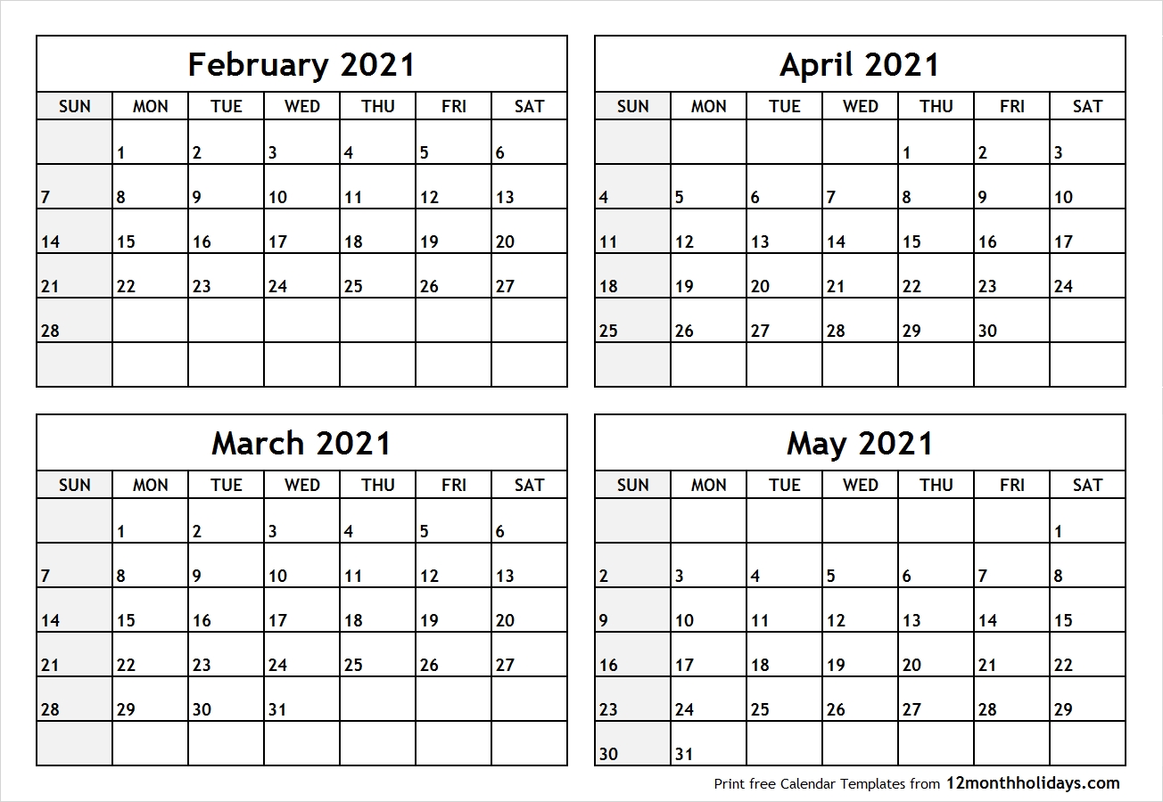 March April May 2021 Calendar Printable | Free 2021 Printable Calendars April - June 2021 Calendar