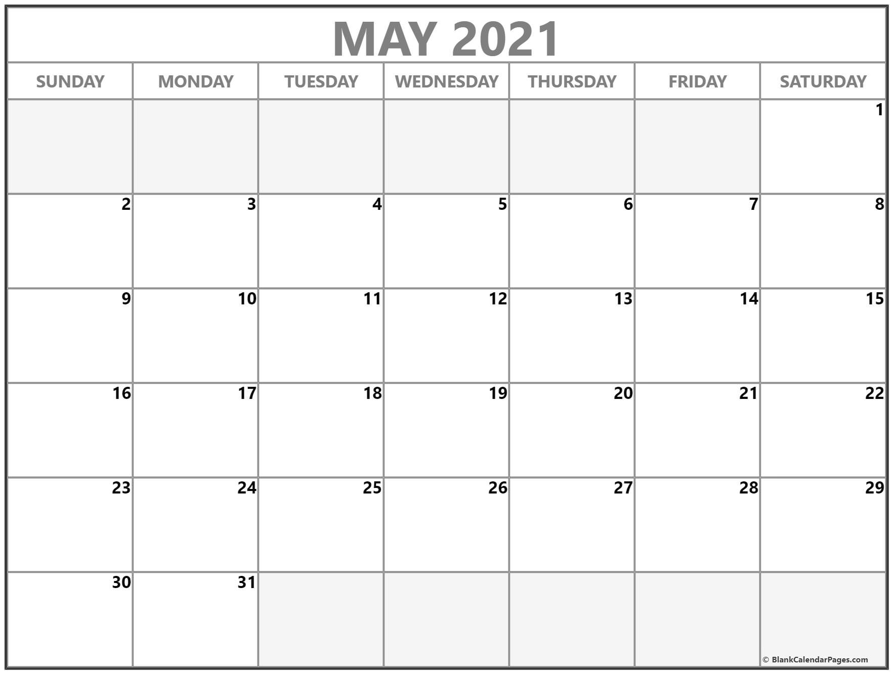 May 2021 Calendar | Free Printable Calendar August Dates 2021