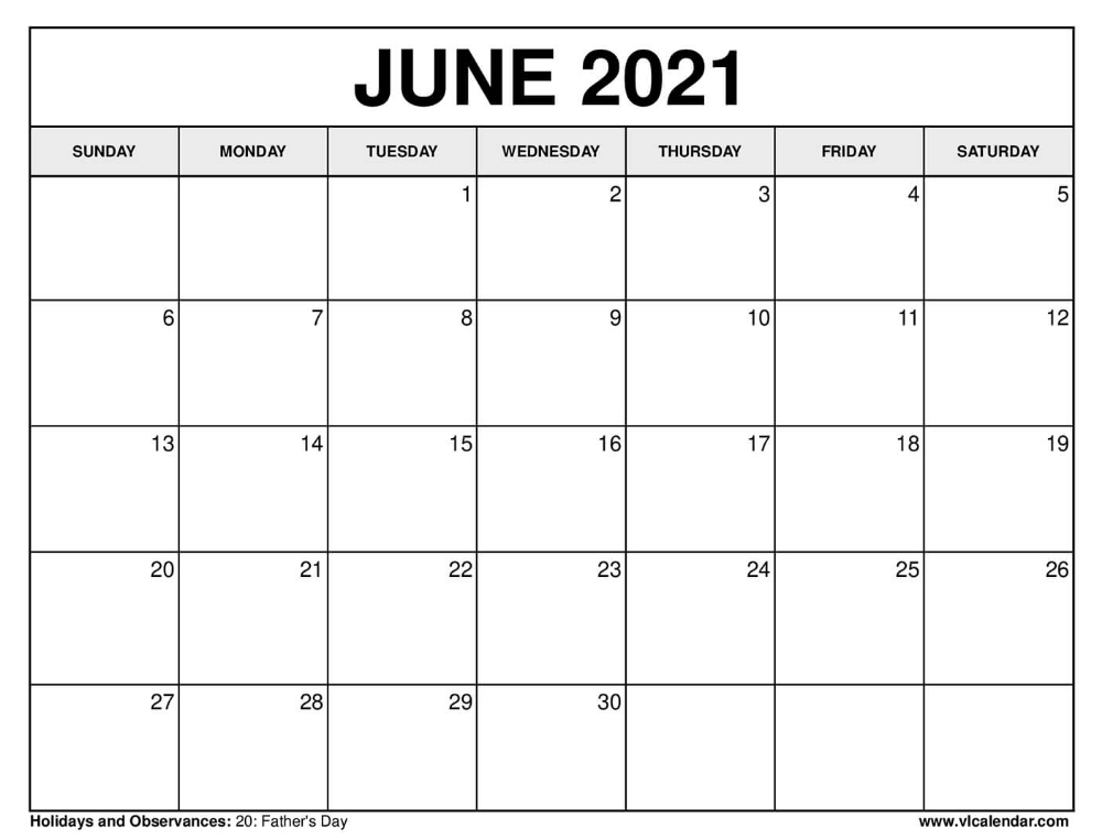 Mon To Sun Calendar June 2021 Print | Printable Calendar Template 2021 Calendar August 2020 To June 2021