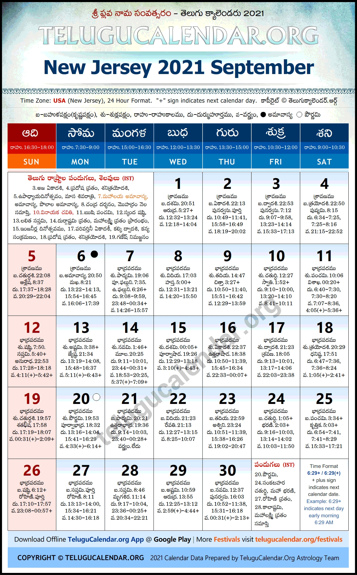 New Jersey 2021 September Telugu Calendar Festivals &amp; Holidays Telugu Calendar 2021 November Andhra Pradesh